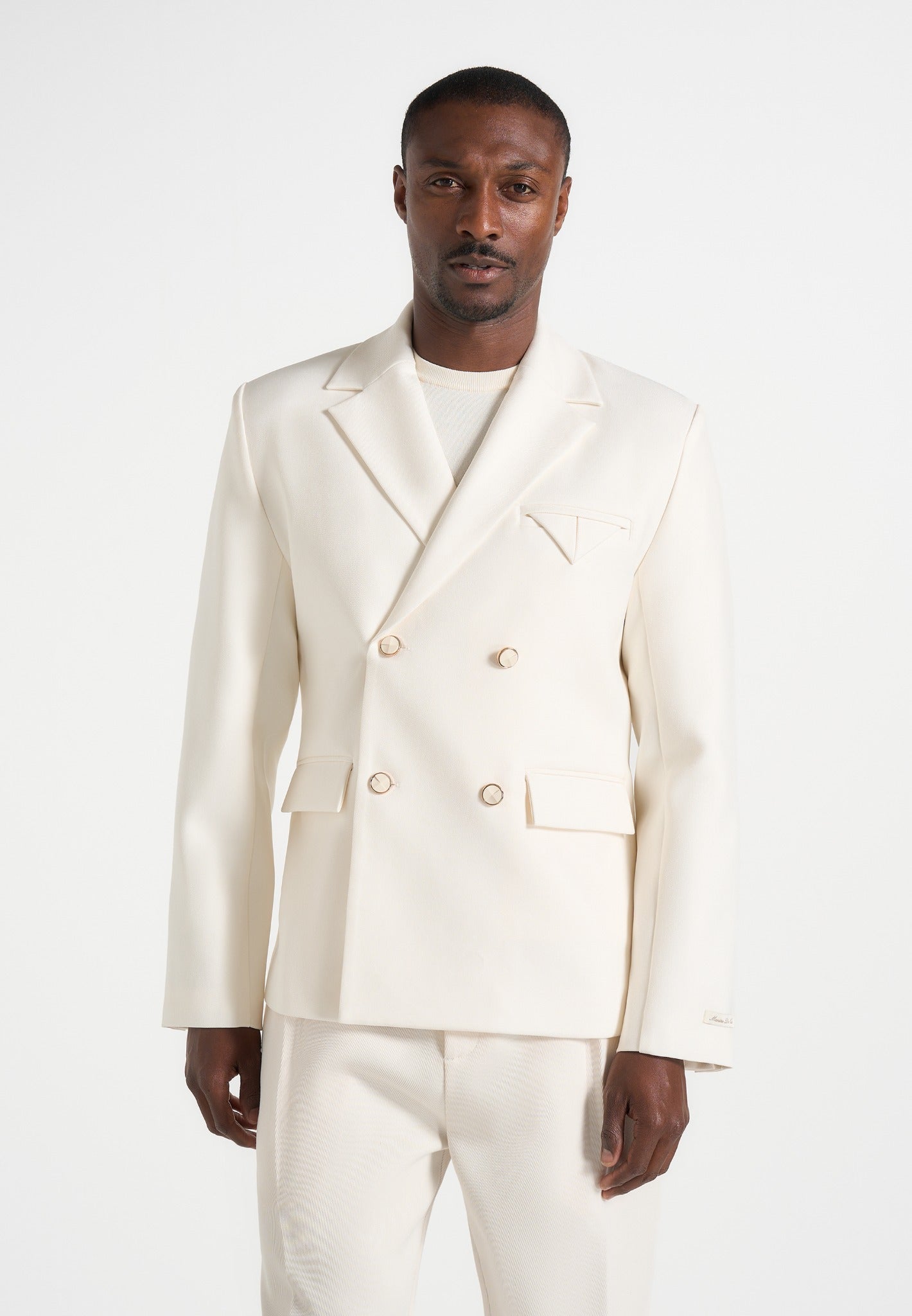 Didier - Double Breasted Tailored Suit Jacket - Off White