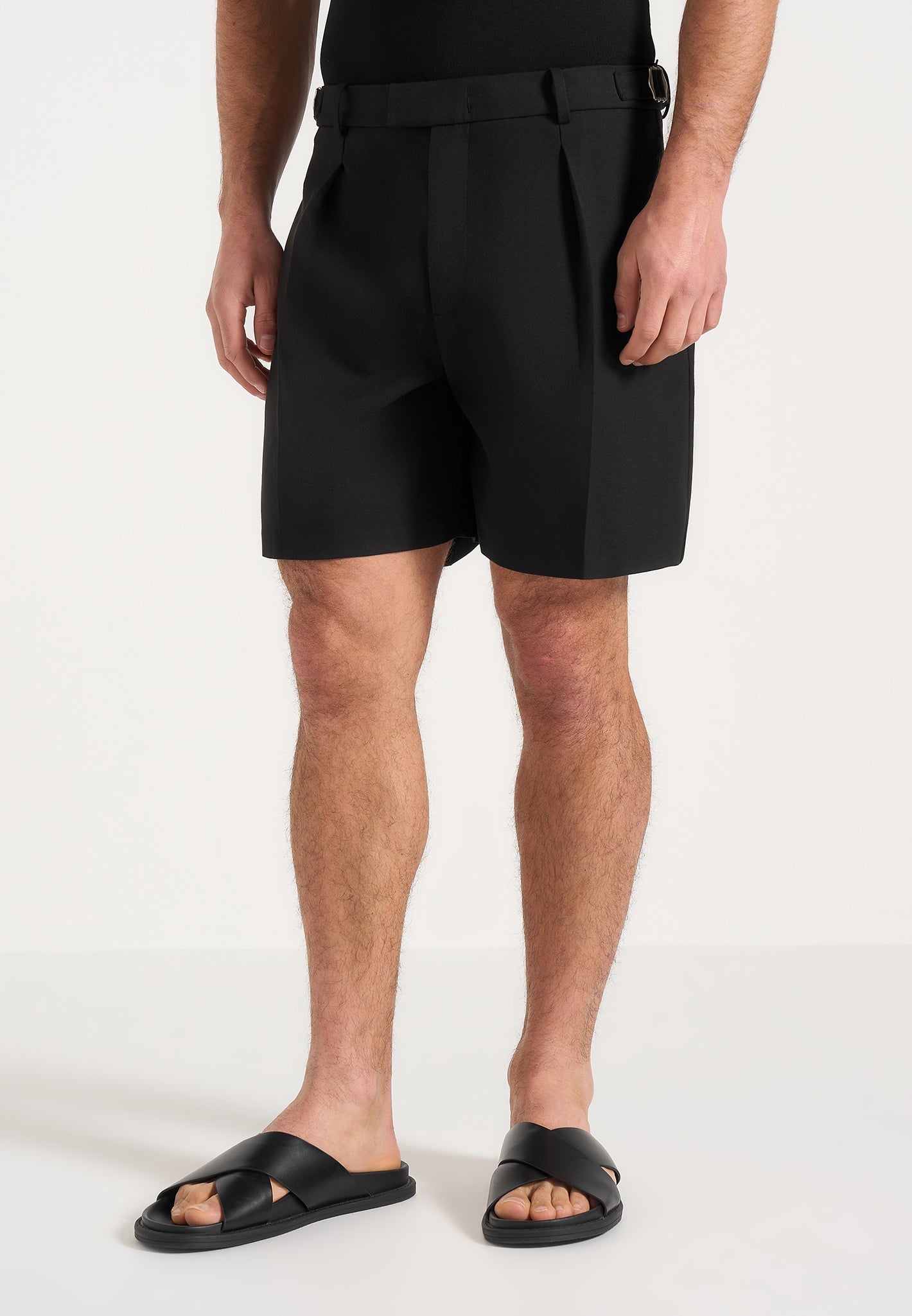 marin-tailored-pleated-shorts-black