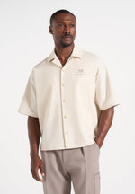 Alexis - Unisex Cote d'Azur Boxy Shirt - Cream