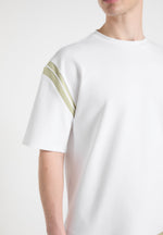 Varsity T-Shirt - Off White/Sage