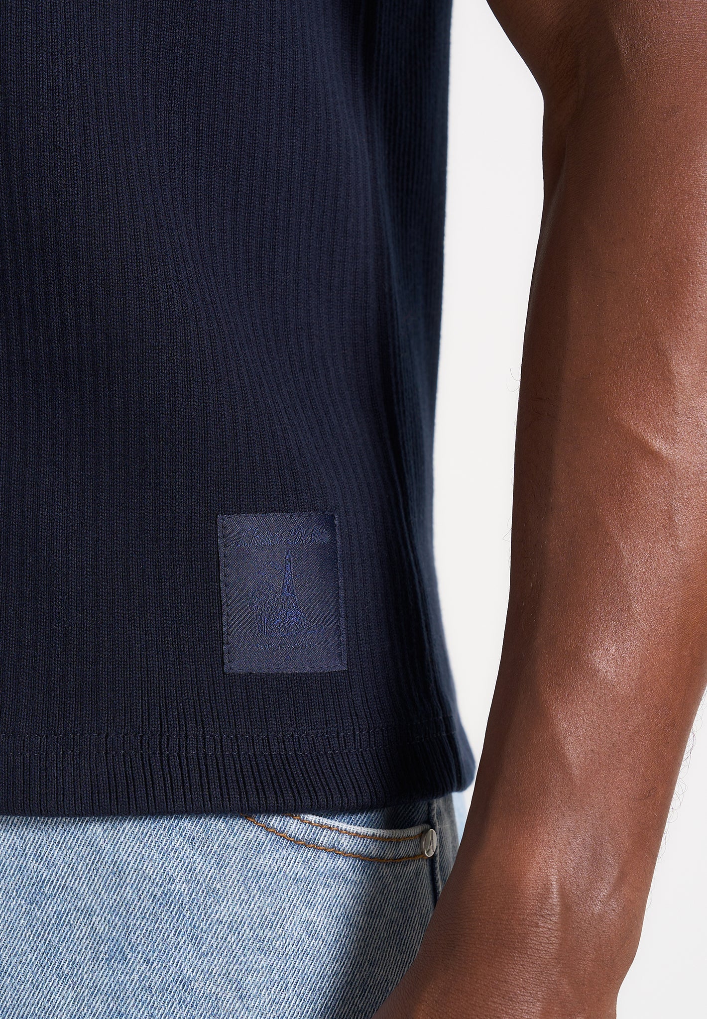 vs001-ribbed-cotton-vest-navy