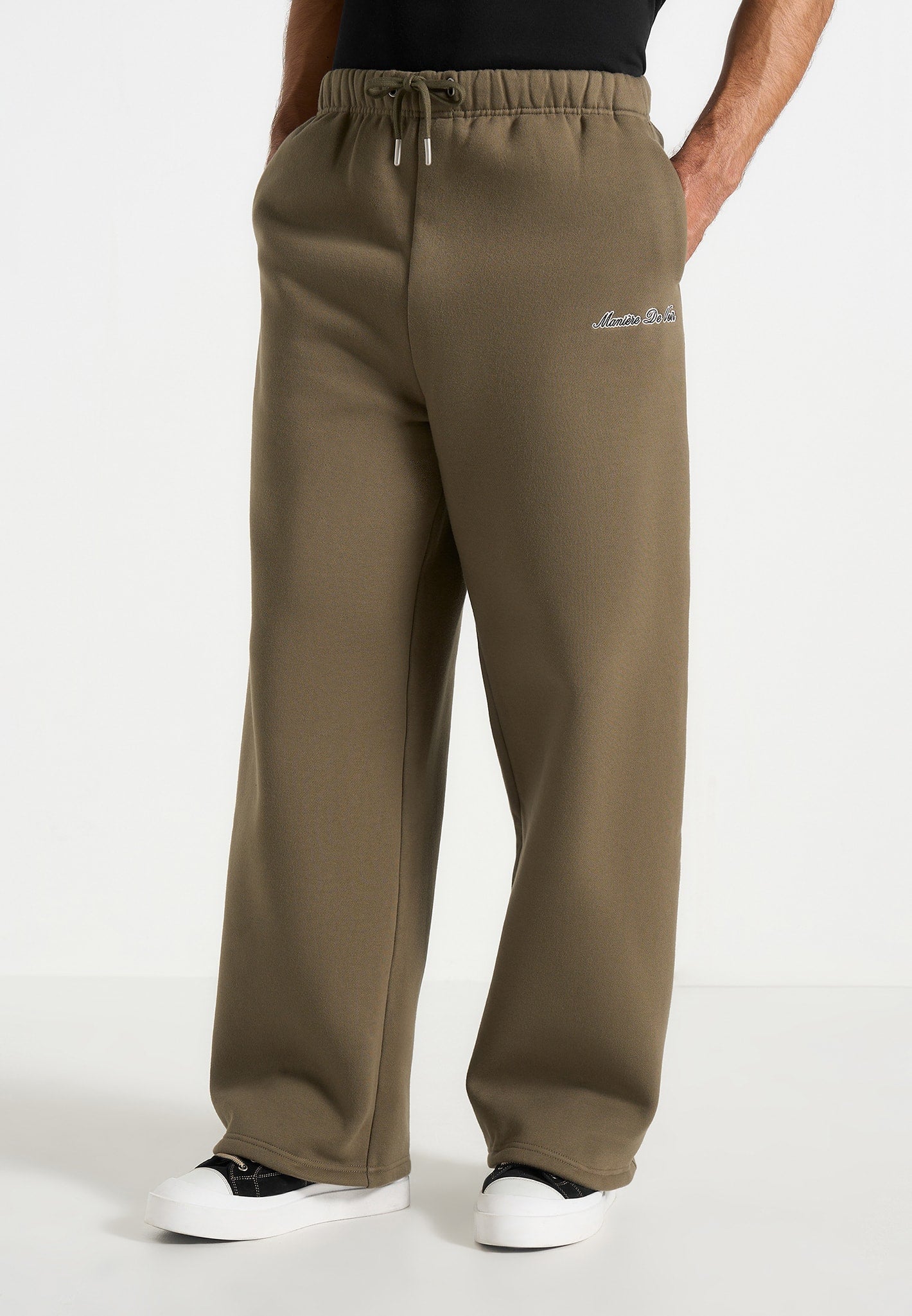 JS003 - Unisex Signature Wide Leg Sweatpants - Olive