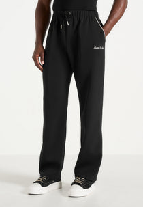 Signature - Piped Track Pants - Black