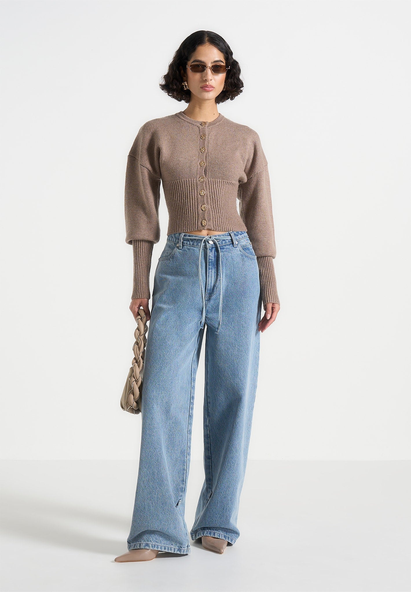 knitted-cinch-waist-cardigan-taupe 