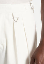 Pierre - Twin Pleat Linen Pants - White