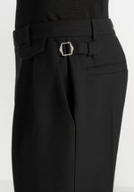 Pierre - Twin Pleat Tailored Pants - Black