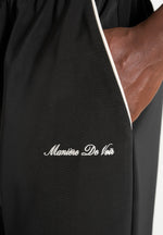 Signature - Piped Track Pants - Black