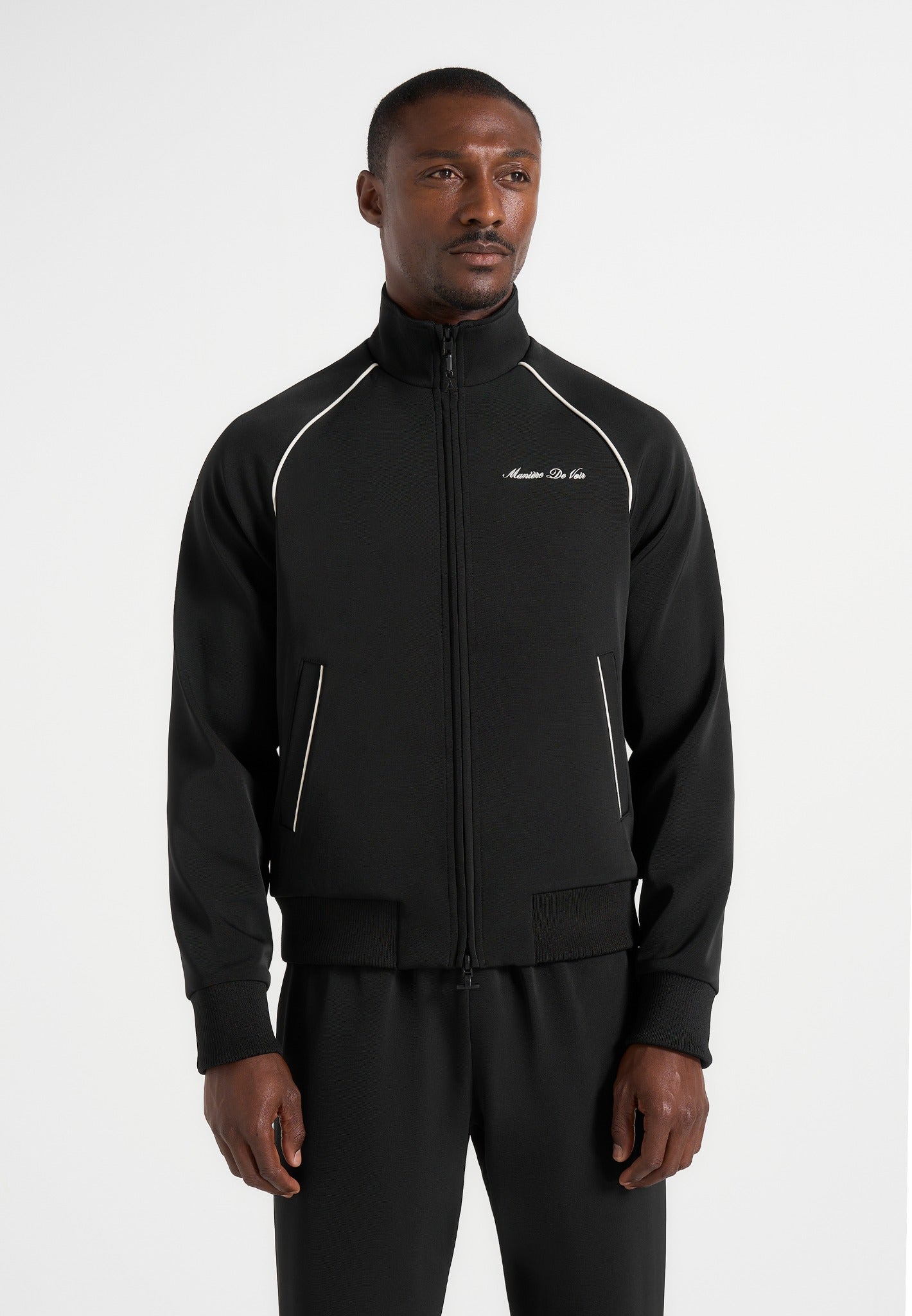 Signature - Piped Track Jacket - Black