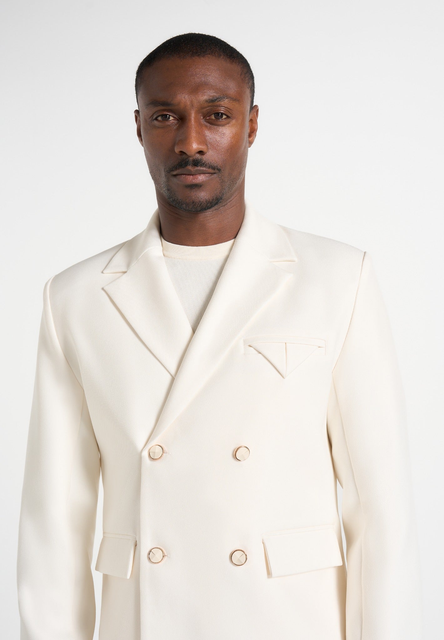 Didier - Double Breasted Tailored Suit Jacket - Off White
