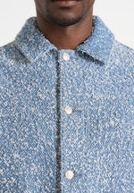 Damien - Boucle Jacket With Back Pleat - Blue