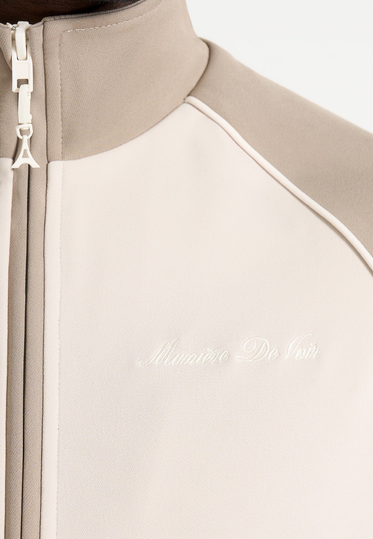 Signature - Piped Track Jacket - Taupe/Beige