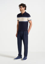 enzo-colour-block-polo-top-navy