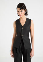 cinch-waistcoat-with-oversized-buttons-black