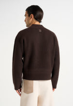 Remi - V-Neck Signature Knit Jumper - Brown