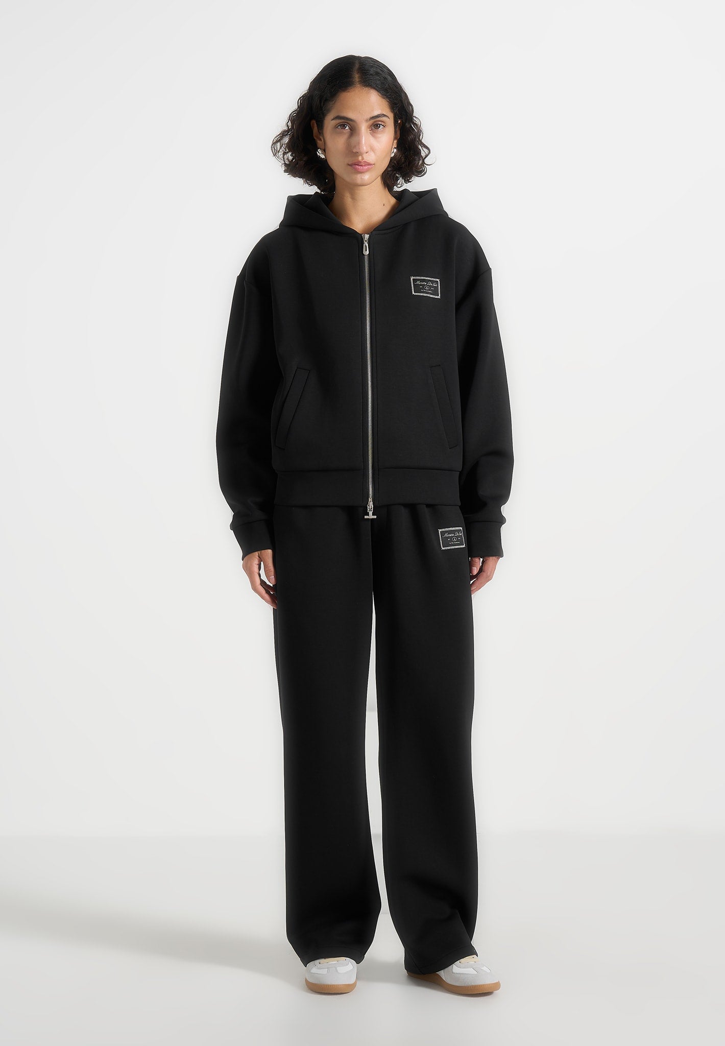 ray-unisex-neoprene-cropped-zip-hoodie-black