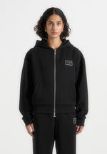 ray-unisex-neoprene-cropped-zip-hoodie-black