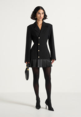 nicole-tailored-cinch-blazer-dress-with-pleats-black