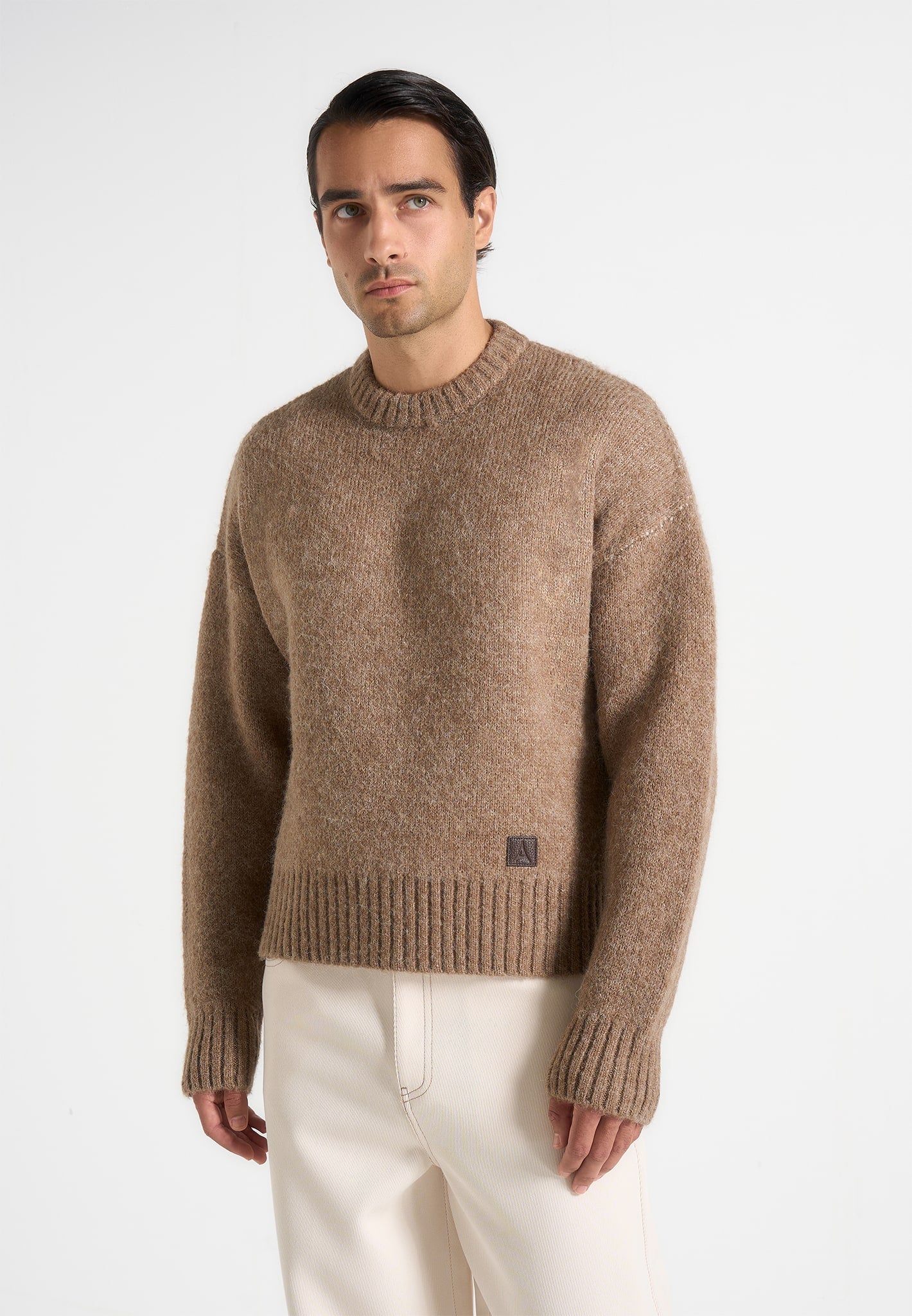 kamil-art-slogan-brushed-wool-knit-jumper-beige
