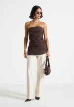 laurena-suede-tacked-longline-bandeau-top-brown