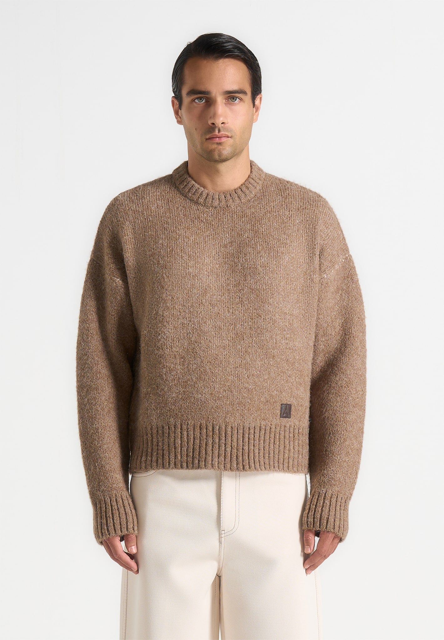 kamil-art-slogan-brushed-wool-knit-jumper-beige