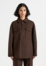 Joy - Tailored Oversized Shirt - Brown