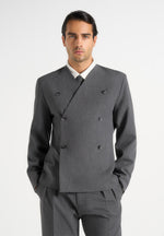 Timeo - Tailored Kimono Blazer - Grey