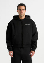 js002-unisex-signature-relaxed-fit-zip-hoodie-black