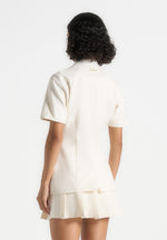 malika-double-breasted-short-sleeve-blazer-cream