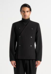 Timeo - Tailored Kimono Blazer - Black