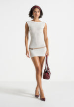 keyla-pointelle-mini-dress-with-belt-cream
