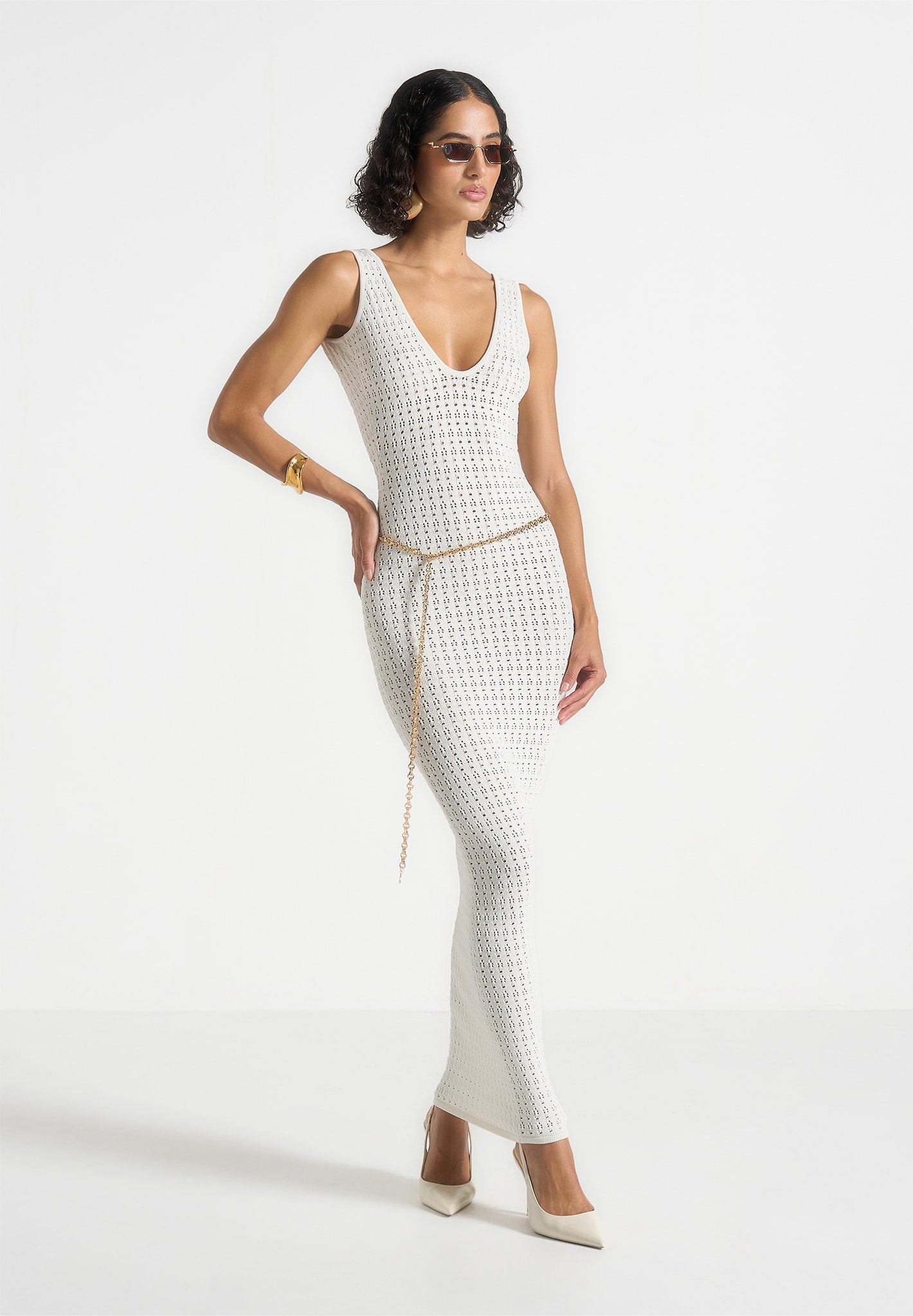 myriam-pointelle-plunge-midaxi-dress-with-chain-cream 