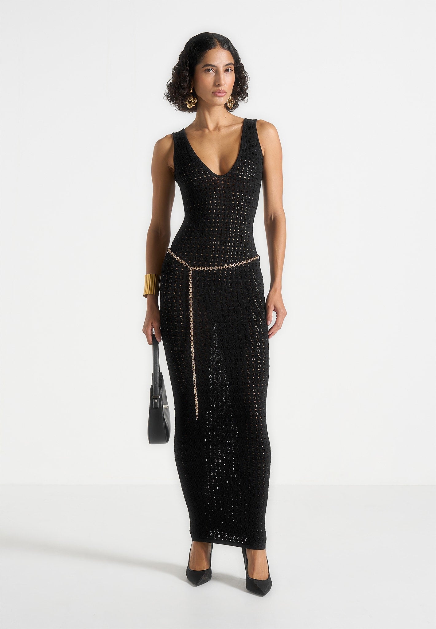 myriam-pointelle-plunge-midaxi-dress-with-chain-black 