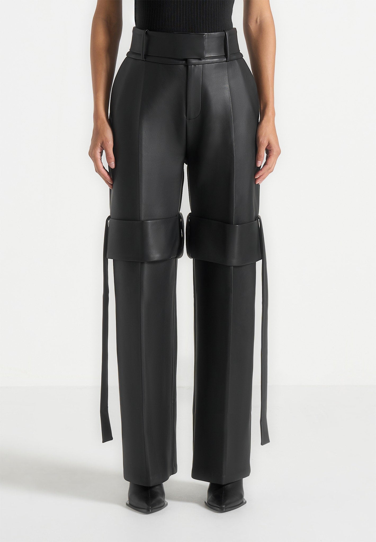 isabelle-leather-belted-strap-detail-trousers-black 