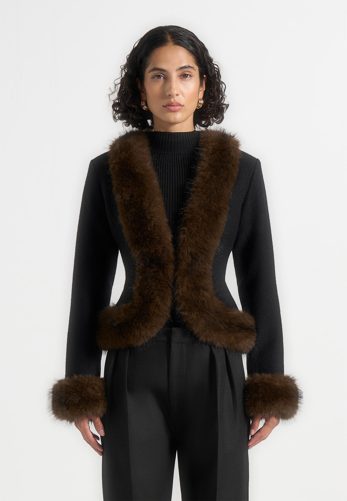 lina-sculpted-wool-and-fur-trim-jacket-black