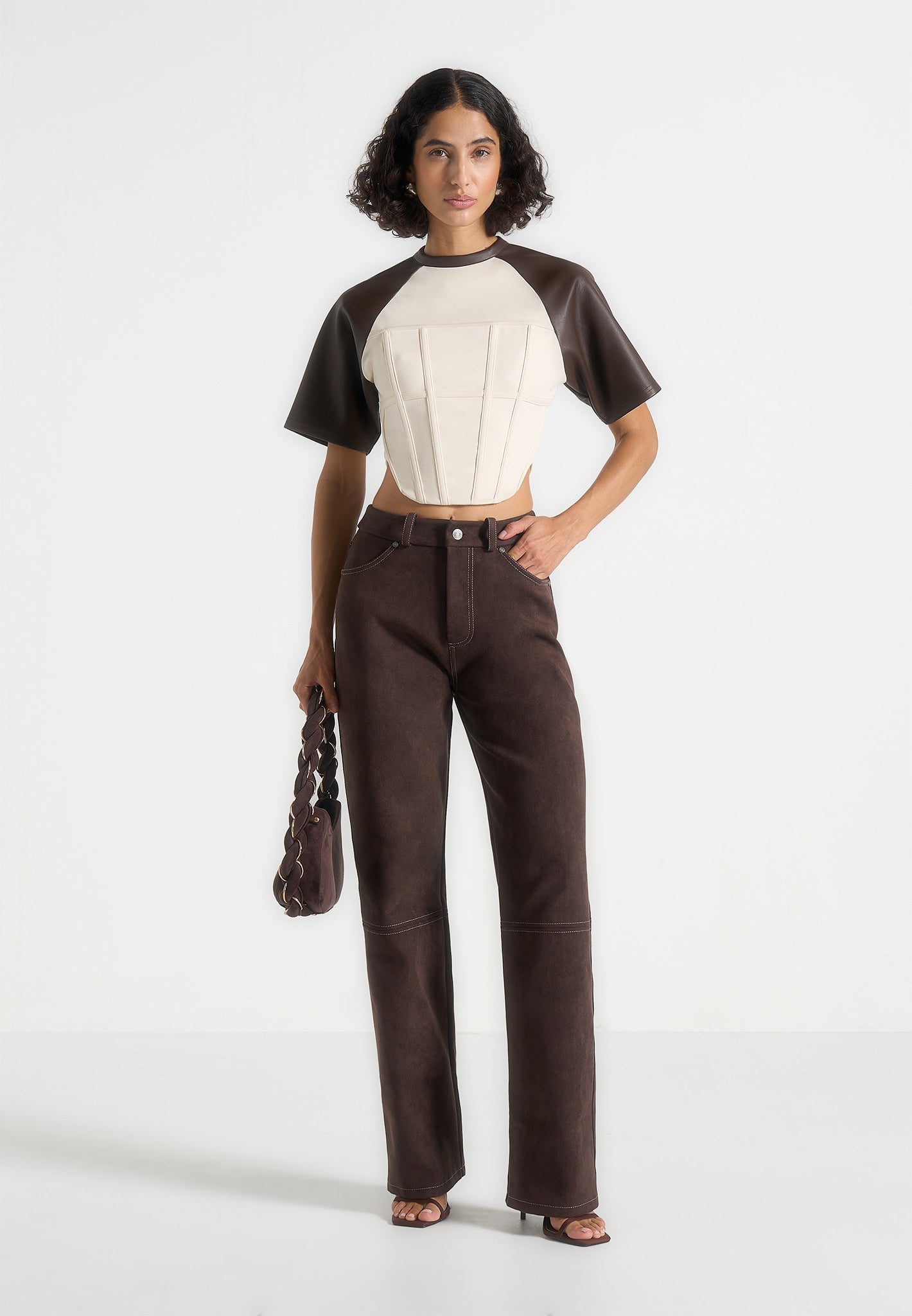 juline-leather-corset-t-shirt-cream-brown 