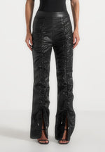 vegan-leather-ruched-trousers-black