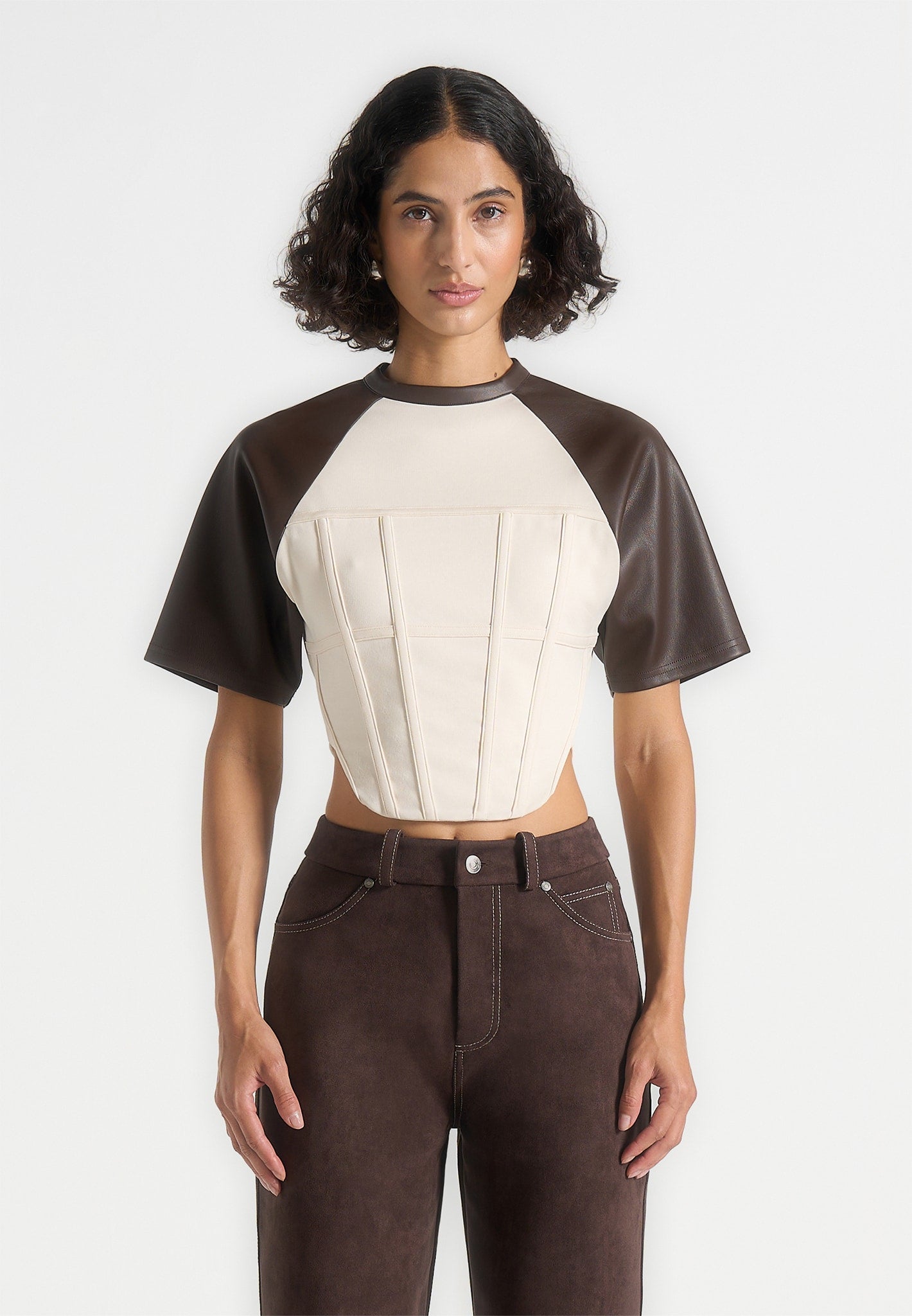 juline-leather-corset-t-shirt-cream-brown