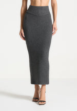 angled-waist-knit-maxi-skirt-grey-marl