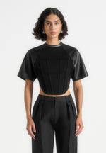 juline-leather-corset-t-shirt-black