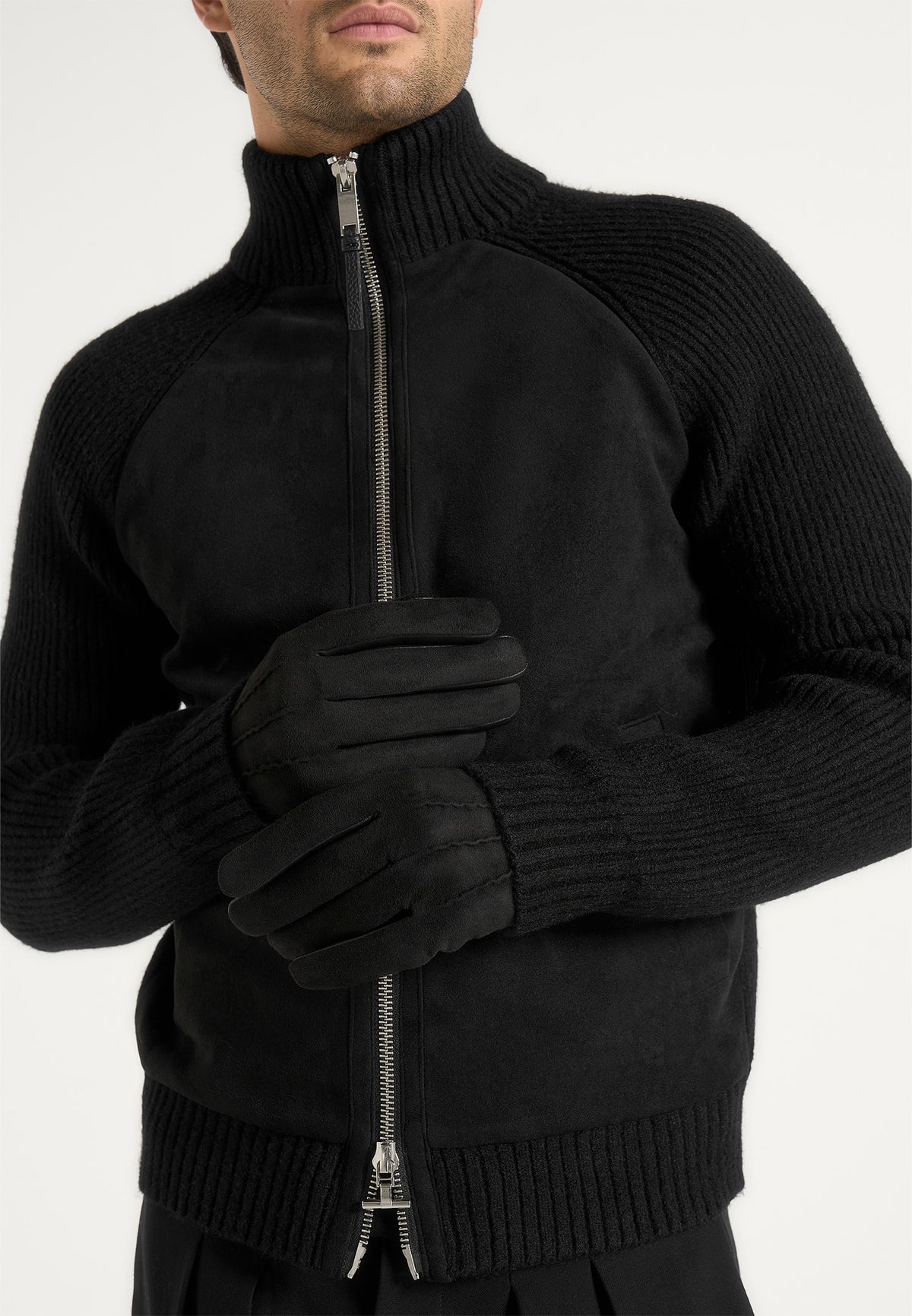 Mario - Suede Gloves - Black