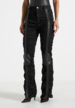ruched-trousers-with-knee-patch-black