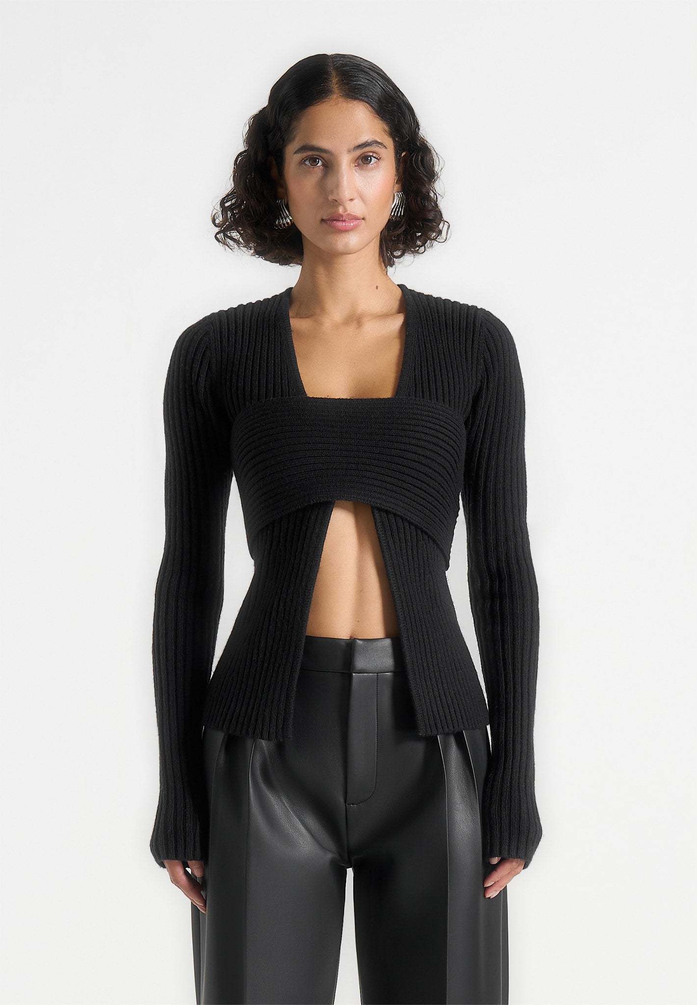 marisa-2-in-1-knit-bandeau-cardigan-black 