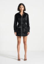 croc-effect-cargo-jacket-dress-black