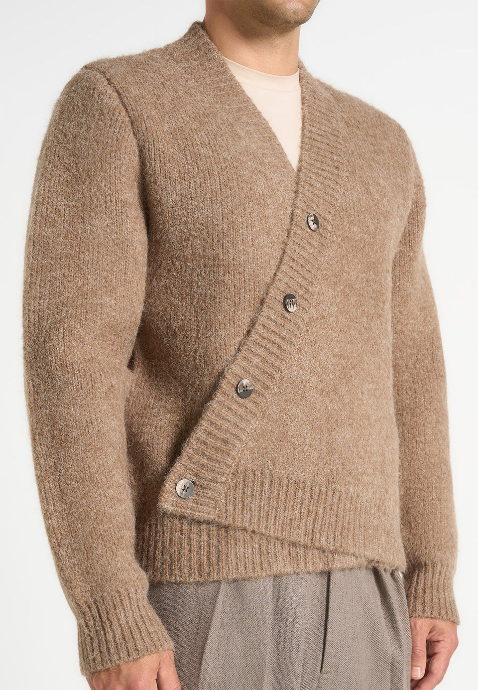 dani-unisex-asymmetric-brushed-wool-knit-cardigan-taupe