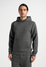 drew-neoprene-minimal-regular-fit-hoodie-charcoal-grey