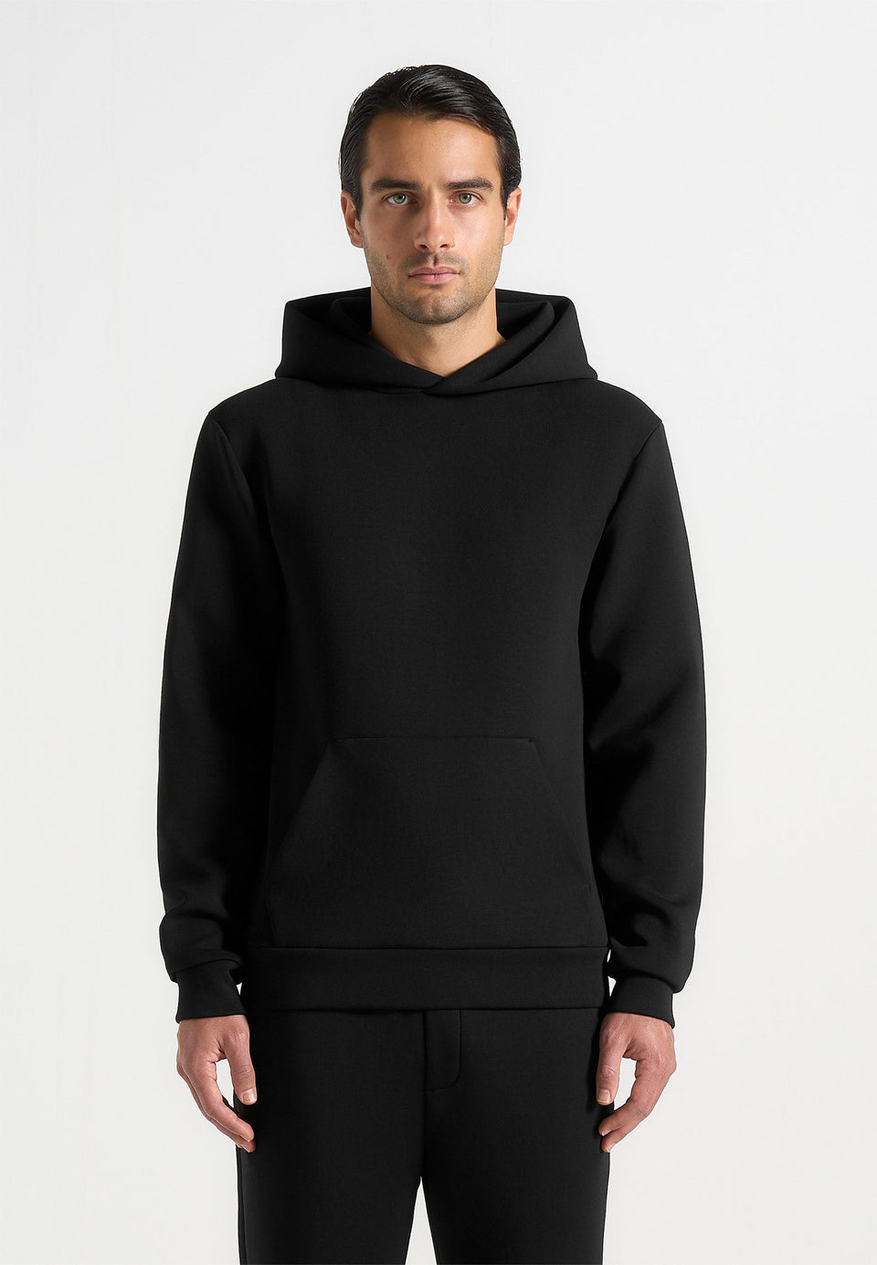 js007-neoprene-minimal-regular-fit-hoodie-black
