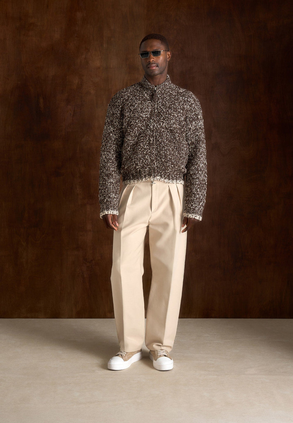 darel-speckled-knit-bomber-jacket-brown