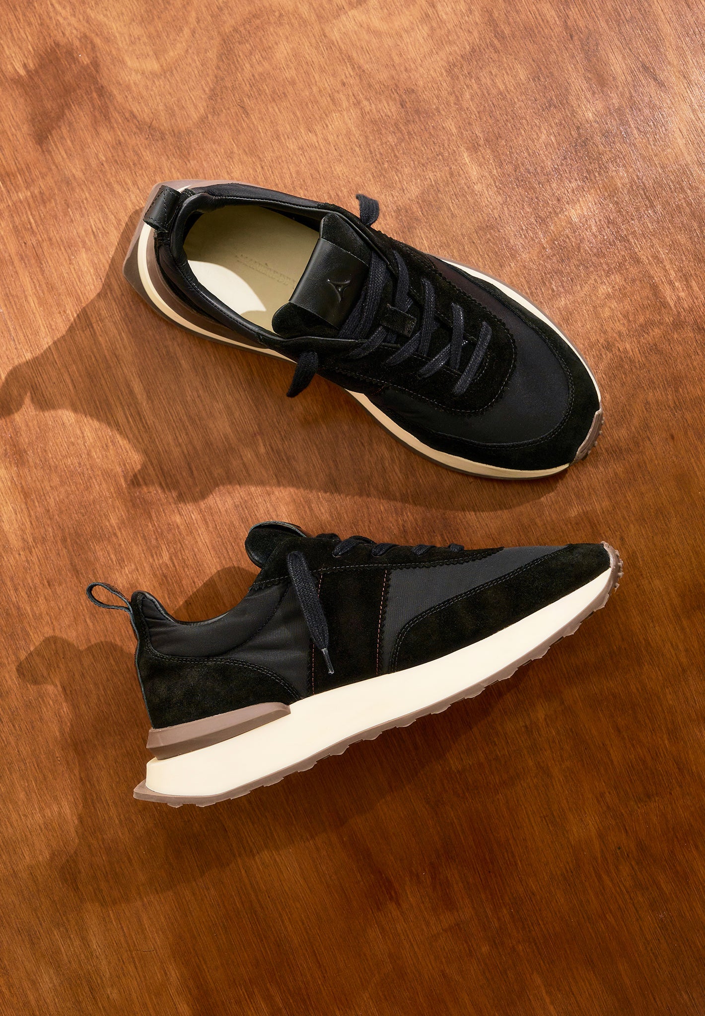 Monaco - Suede and Nylon Runner - Black