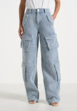 anne-denim-high-waisted-boucle-cargo-pants-mid-blue