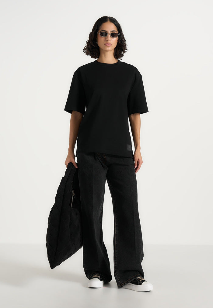 ts007-unisex-relaxed-fit-cotton-t-shirt-black